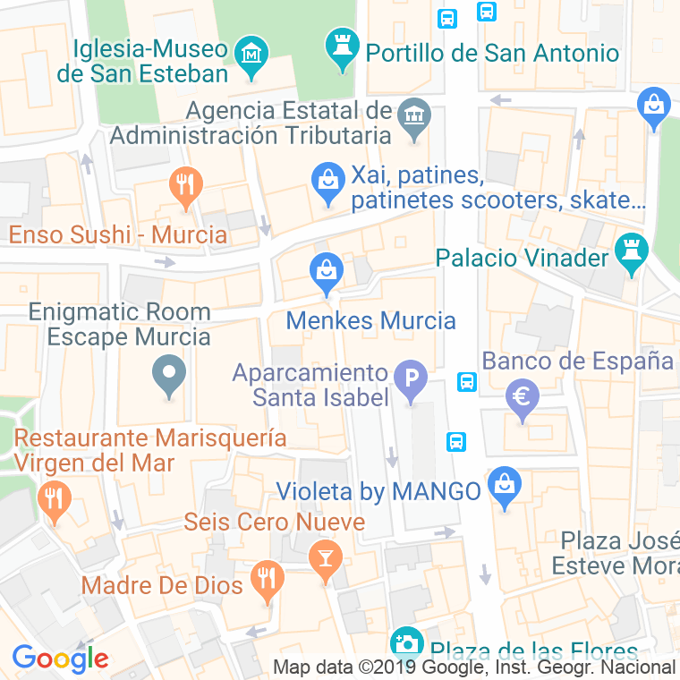 Código Postal calle Baños en Murcia