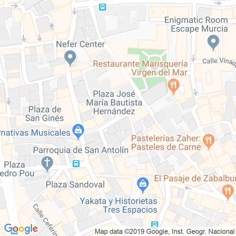 Código Postal calle Jose Maria Bautista Hernandez, plaza en Murcia