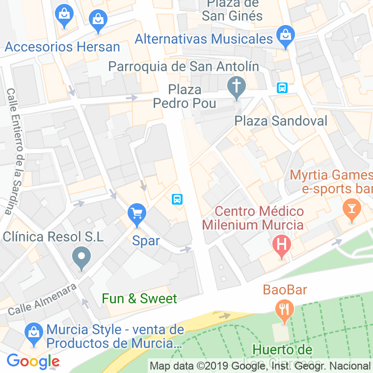 Código Postal calle Juan De La Cierva en Murcia