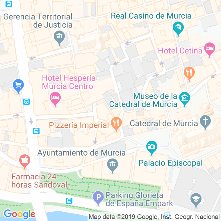 Código Postal calle Organistas en Murcia