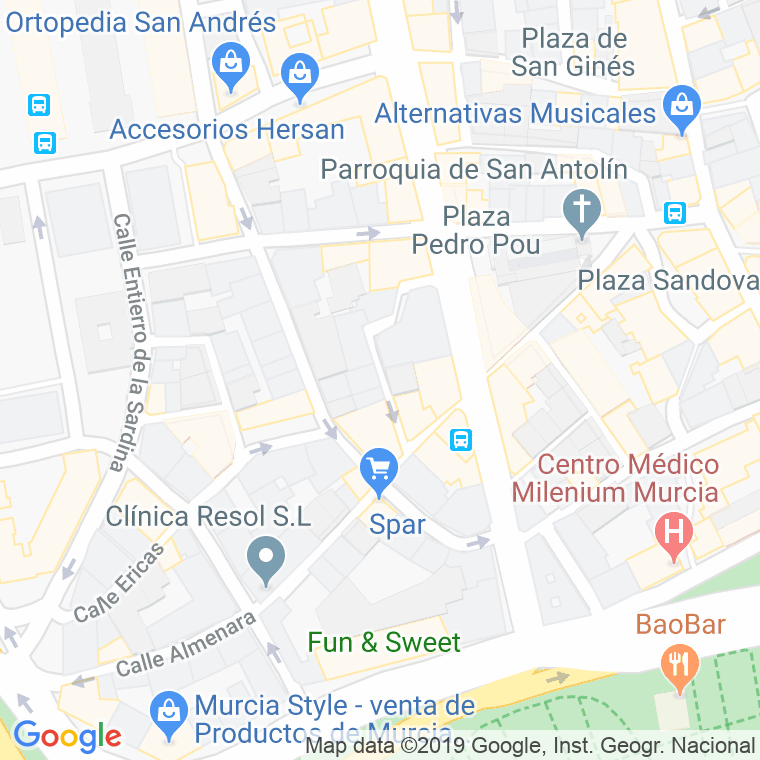 Código Postal calle Pedro De La Flor en Murcia