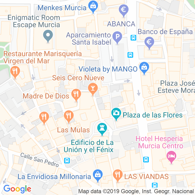 Código Postal calle Posada Santa Catalina en Murcia