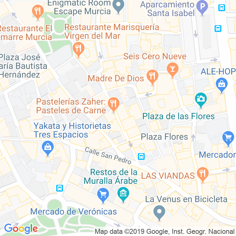 Código Postal calle Riquelme   (Impares Del 1 Al 3)  (Pares Del 2 Al 6) en Murcia