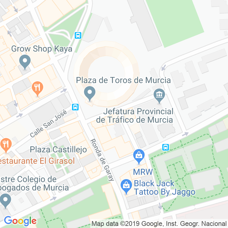 Código Postal calle Santa Lucia en Murcia