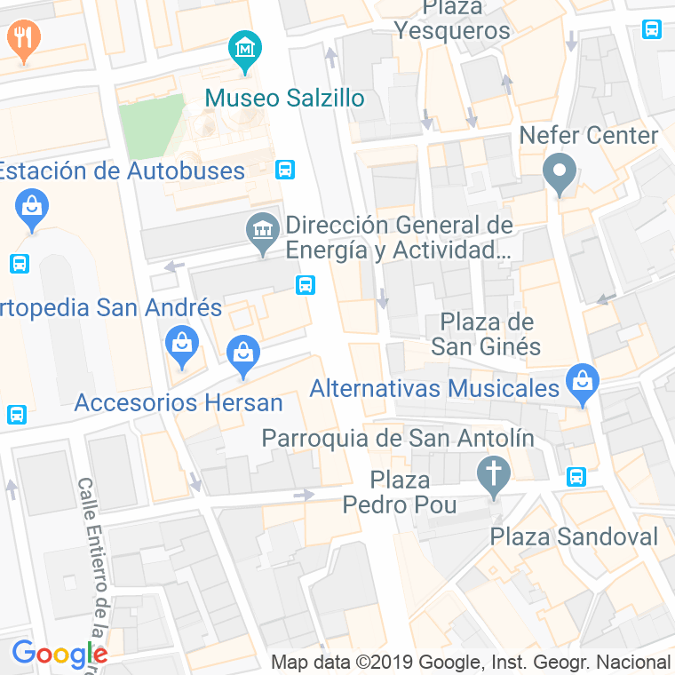 Código Postal calle Garcia Alix en Murcia