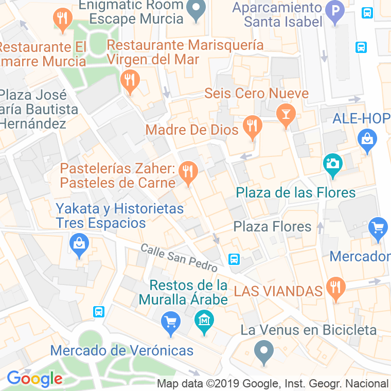 Código Postal calle Riquelme   (Impares Del 5 Al Final)  (Pares Del 8 Al Final) en Murcia
