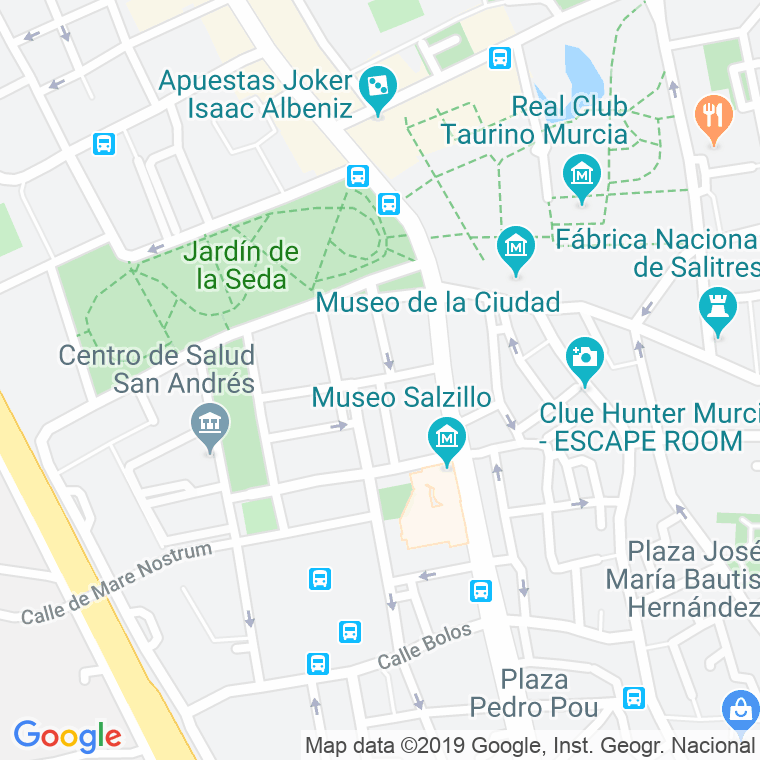 Código Postal calle Sierra Morena en Murcia