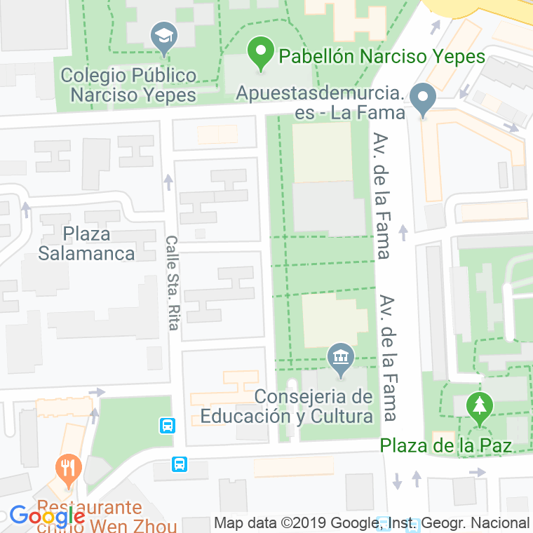 Código Postal calle Cali Josefa Fernandez Romero en Murcia