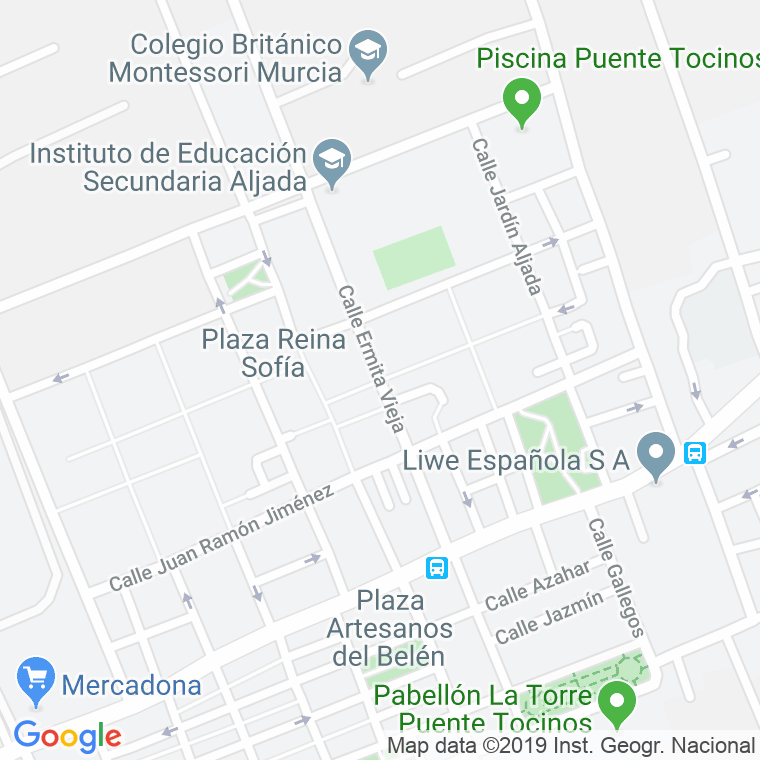 Código Postal calle Ermita Vieja (Puente Tocinos) en Murcia