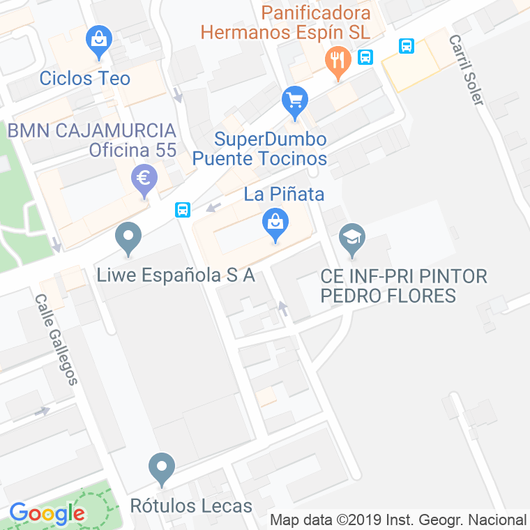 Código Postal calle Goya (Puente Tocinos) en Murcia
