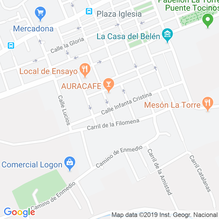 Código Postal calle Infanta Cristina (Puente Tocinos) en Murcia