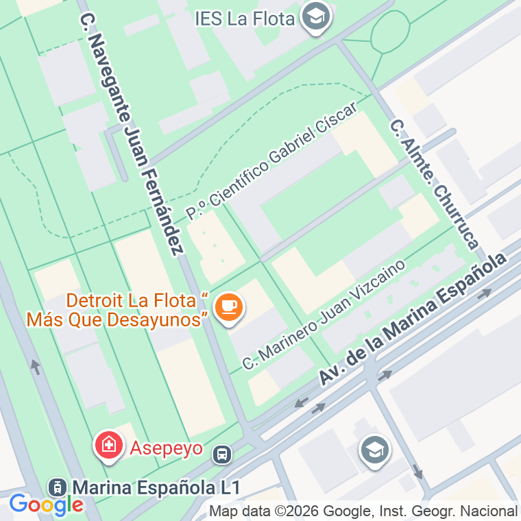 Código postal de Almirante Malaspina en Murcia