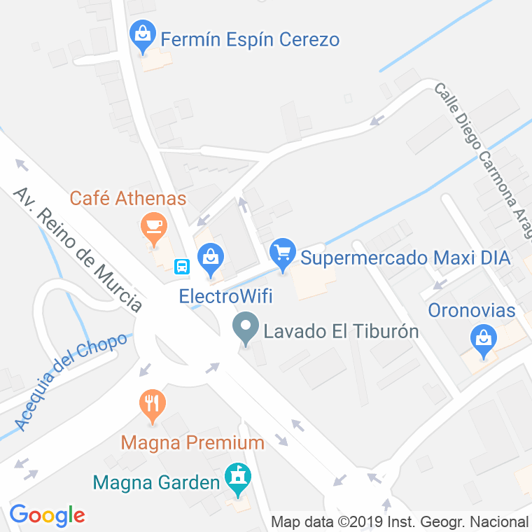 Código Postal calle Chopo en Murcia