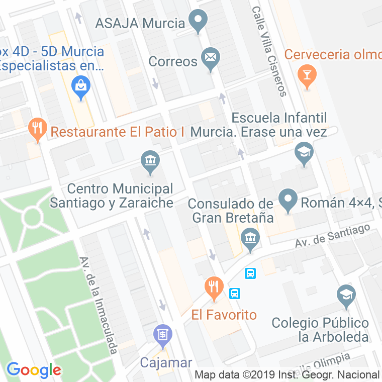 Código Postal calle Claveles (Santiago Y Zaraiche) en Murcia