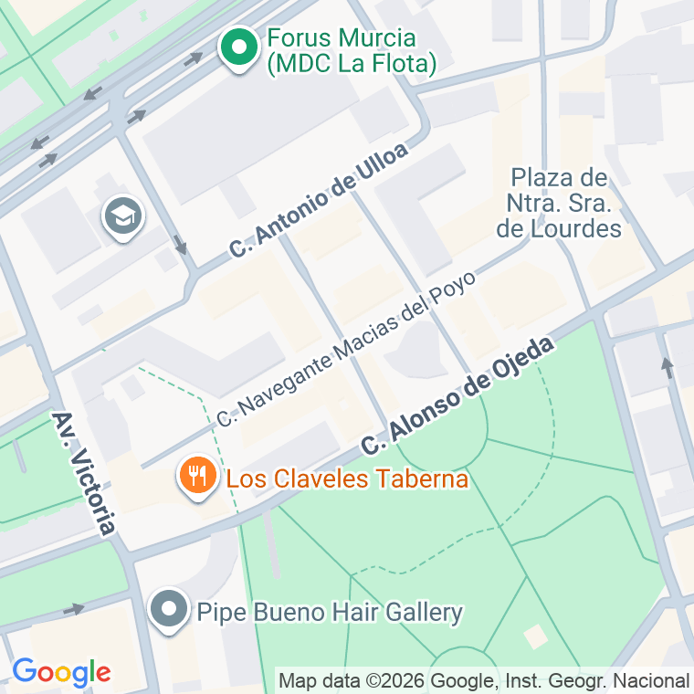 Código postal de Navegante Macias del Poyo en Murcia