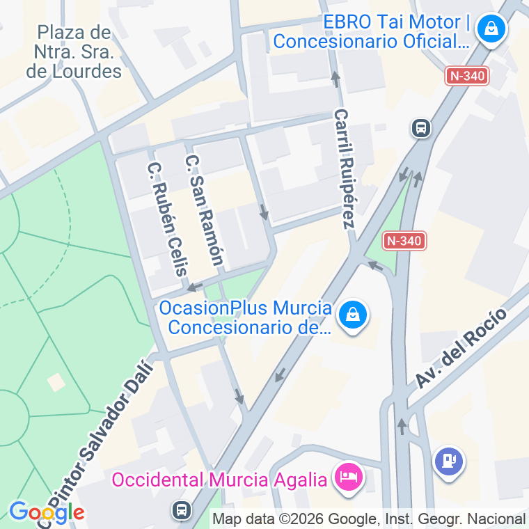 Código postal de Obispo Francisco Landeira en Murcia