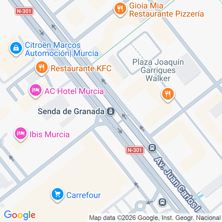 Código postal de Plaza Ildefonso Nicolas Noguera en Senda de Granada