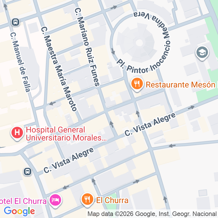 Código postal de Calle Poeta Vicente Medina en Vista Alegre