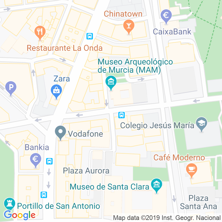 Código Postal calle Jaime I El Conquistador, avenida en Murcia