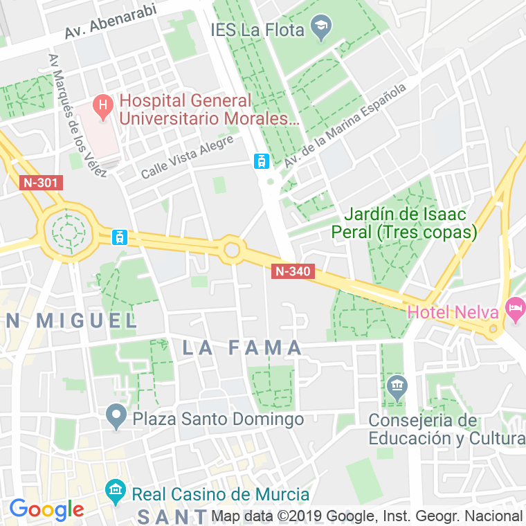 Código Postal calle Levante, ronda en Murcia