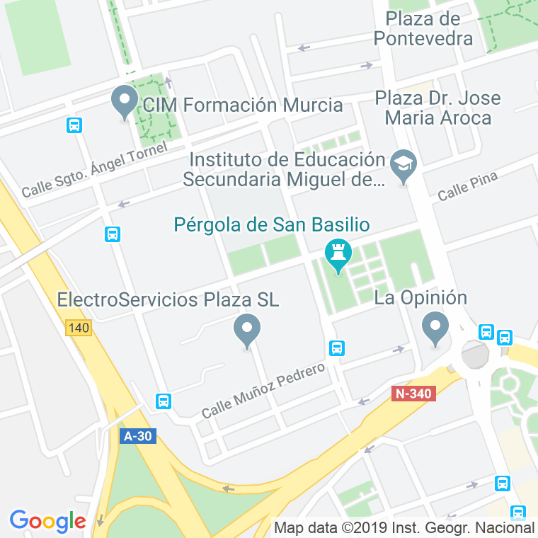 Código Postal calle General Palarea en Murcia