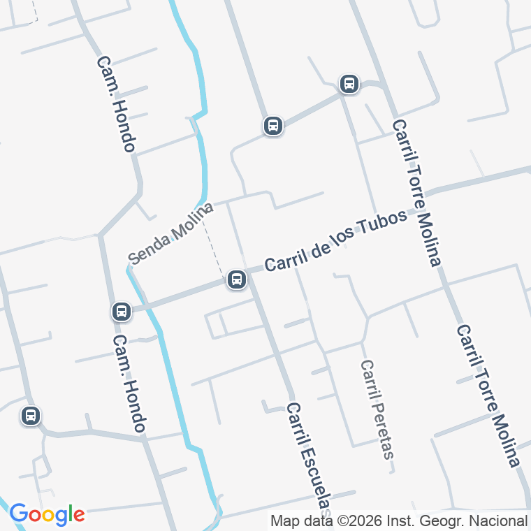 Código postal de Tubos (albatalia), Carril en Murcia