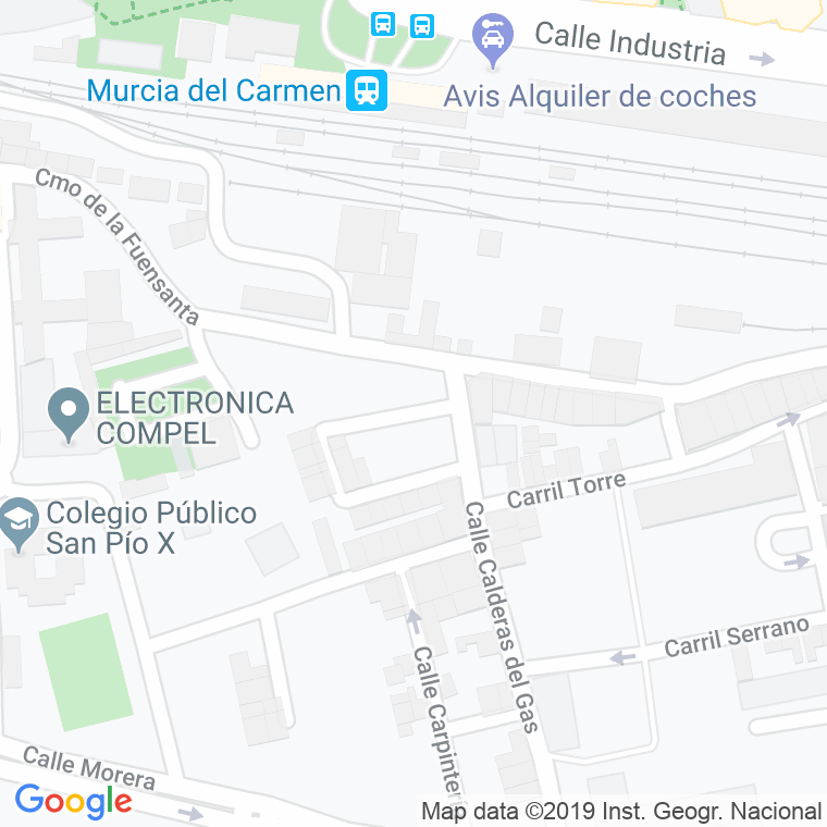 Código Postal calle Fuente Blanca en Murcia