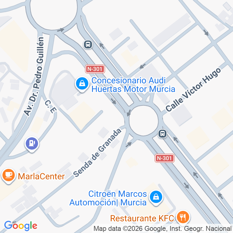 Código postal de Granada   (impares del 1 al Final)  (pares del 2 al Final) en Murcia