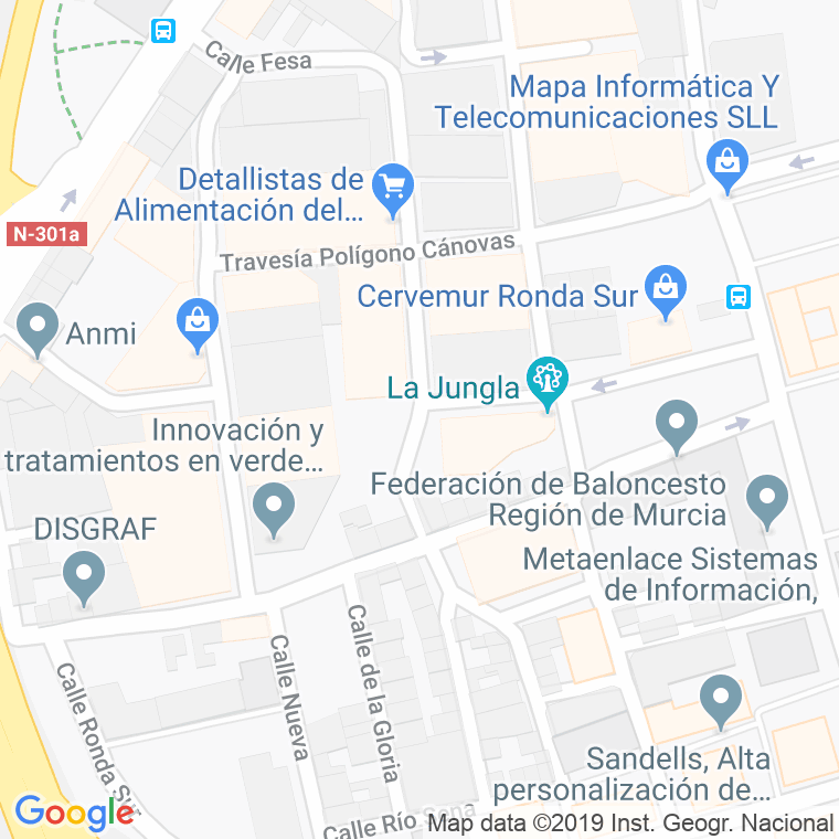 Código Postal calle Joaquin Sanchez, plaza en Murcia