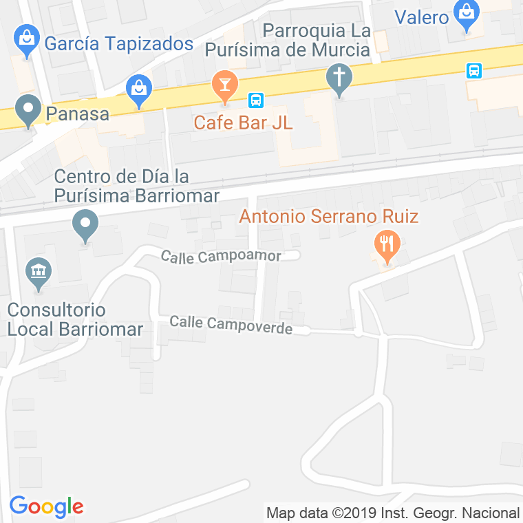 Código Postal calle Manzanera en Murcia