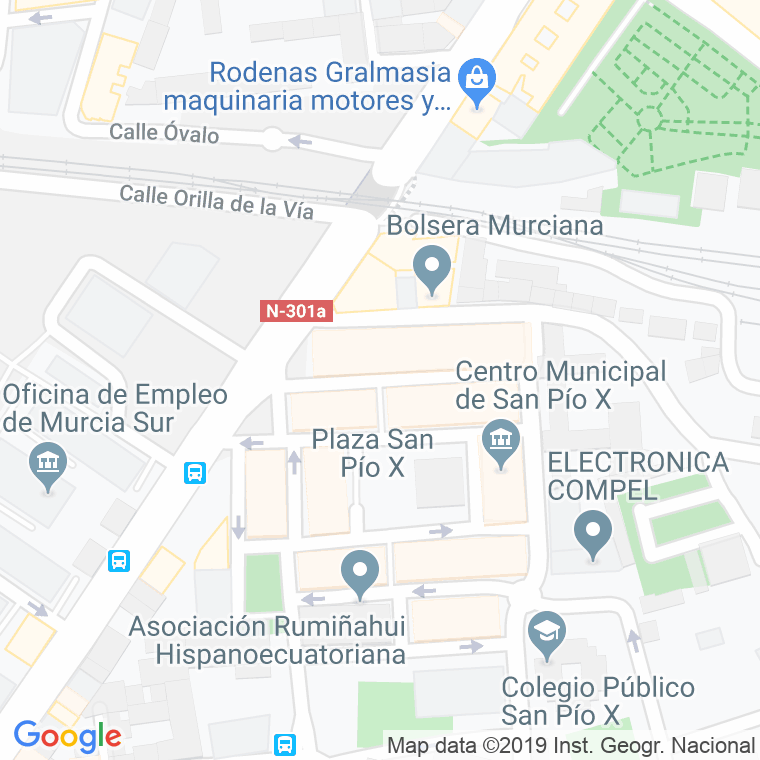 Código Postal calle Pluton en Murcia