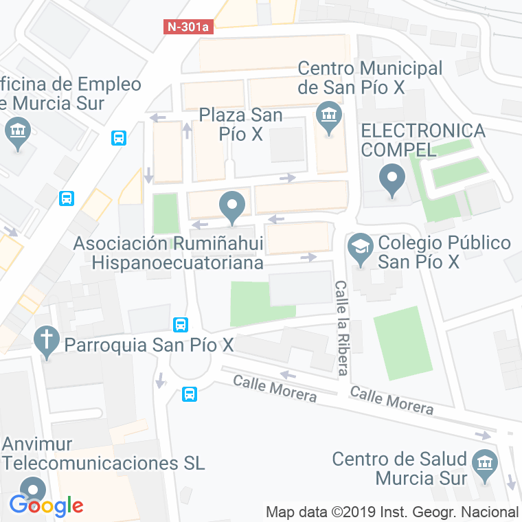 Código Postal calle Venus en Murcia