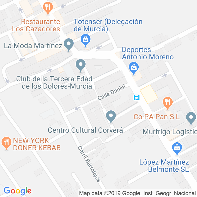 Código Postal calle Daniel (Dolores) en Murcia