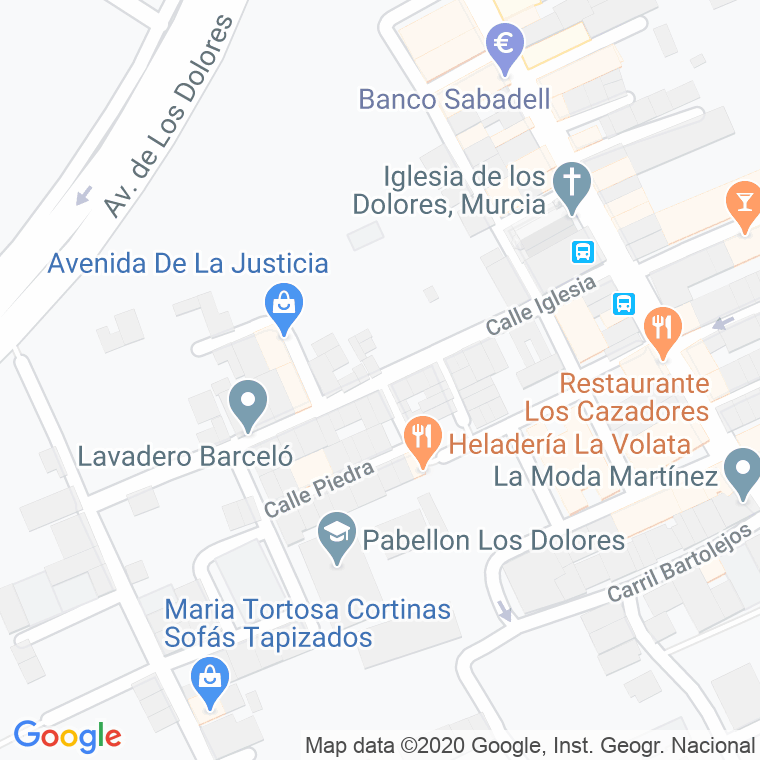 Código Postal calle Iglesia (Dolores) en Murcia