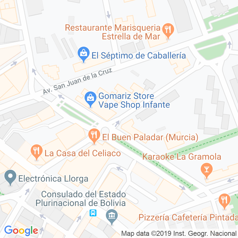 Código Postal calle Luis De Gongora en Murcia