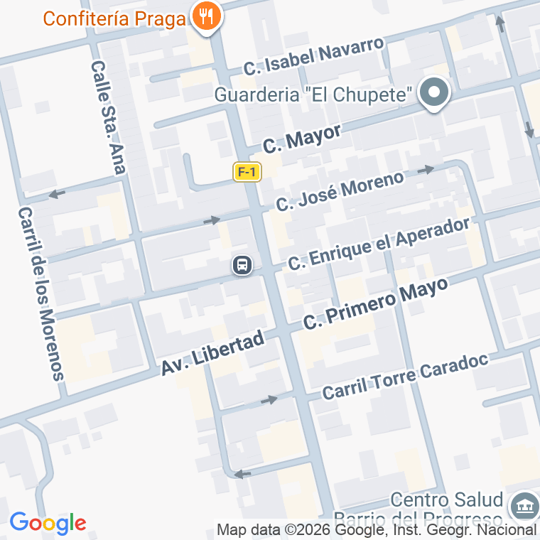 Código postal de Barrio del Progreso en Murcia