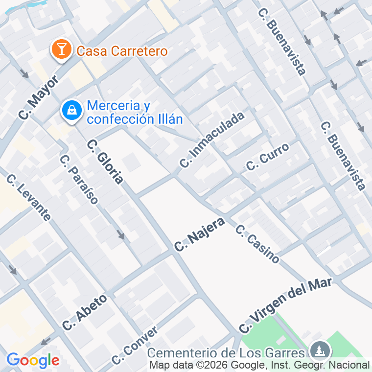 Código postal de Calle Casino en Garres (los)