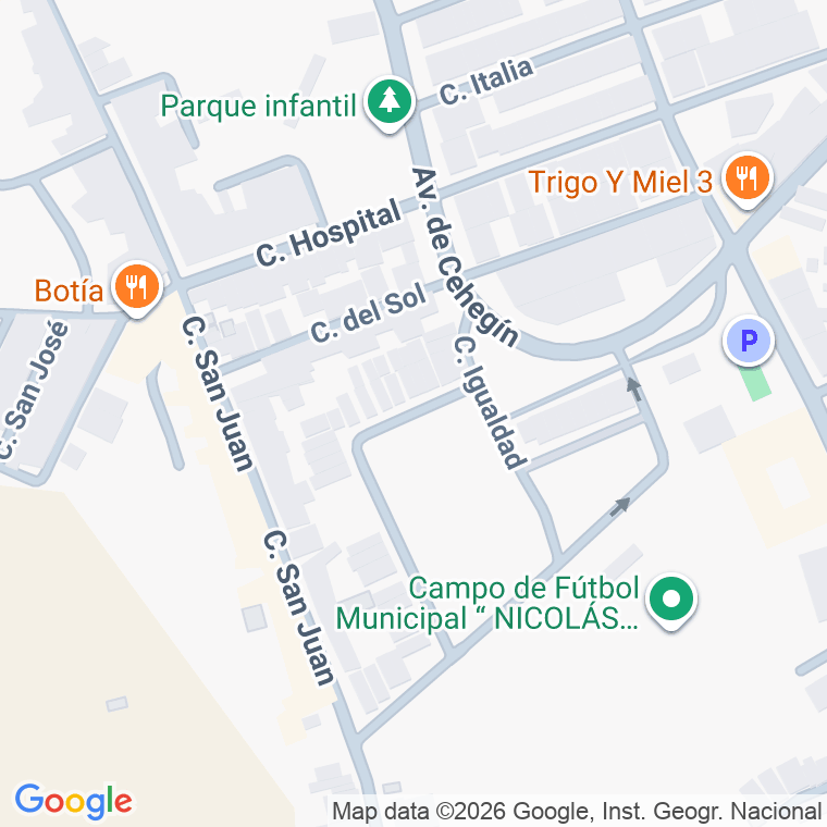 Código postal de Calle Solidaridad en Bullas