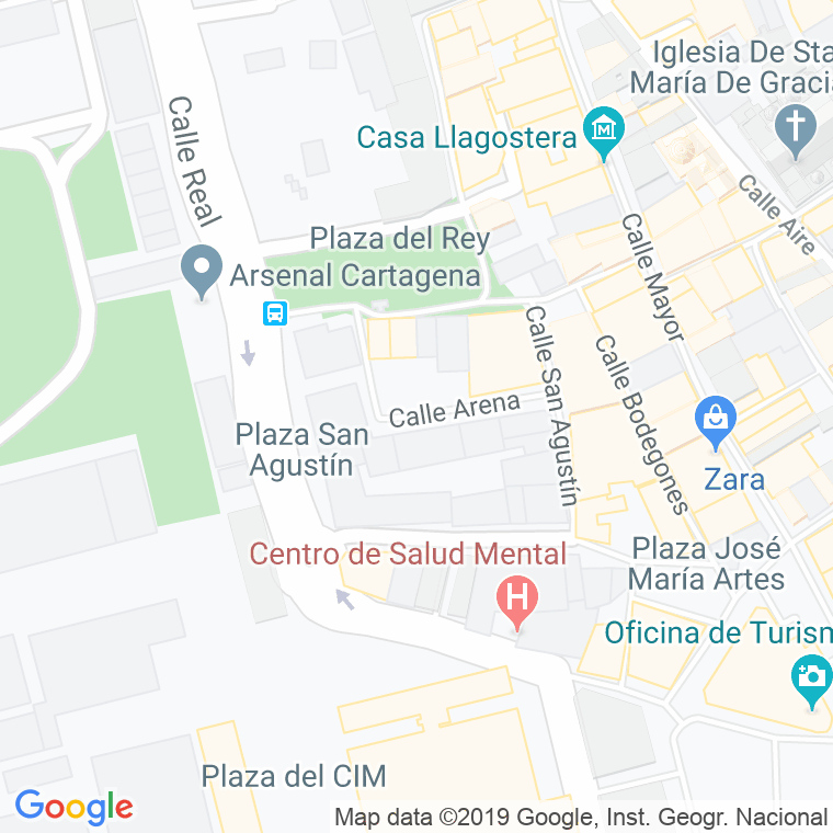 Código Postal calle Arena en Cartagena
