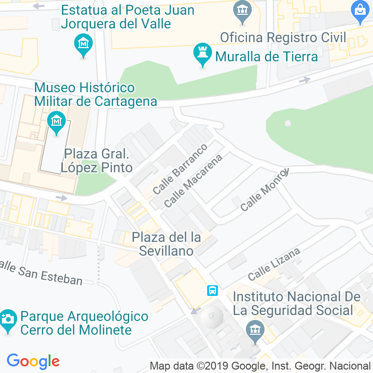Código Postal calle Macarena en Cartagena