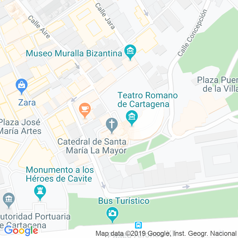 Código Postal calle Condesa Peralta, plaza en Cartagena