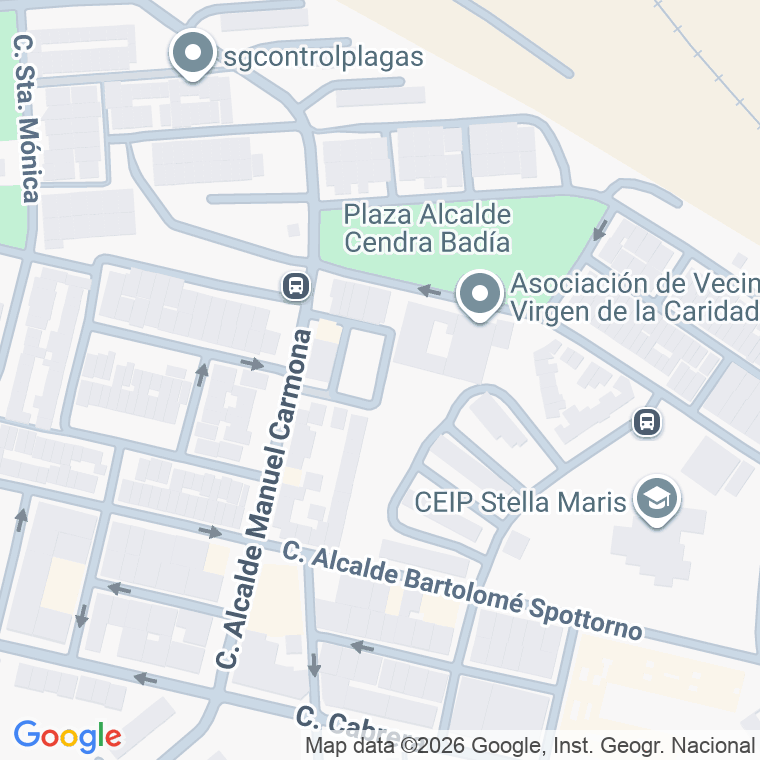 Código postal de Plaza Cronista Casal en Barriada Virgen Caridad