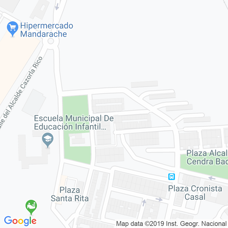 Código Postal calle Alcalde Angel Moreno en Cartagena