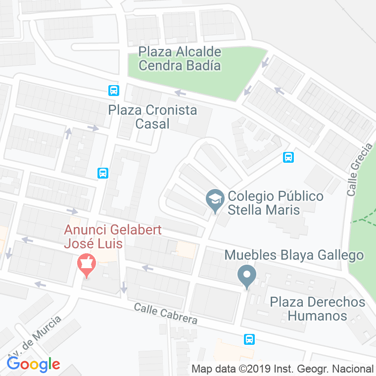 Código Postal calle Alcalde Serrat Andreu en Cartagena
