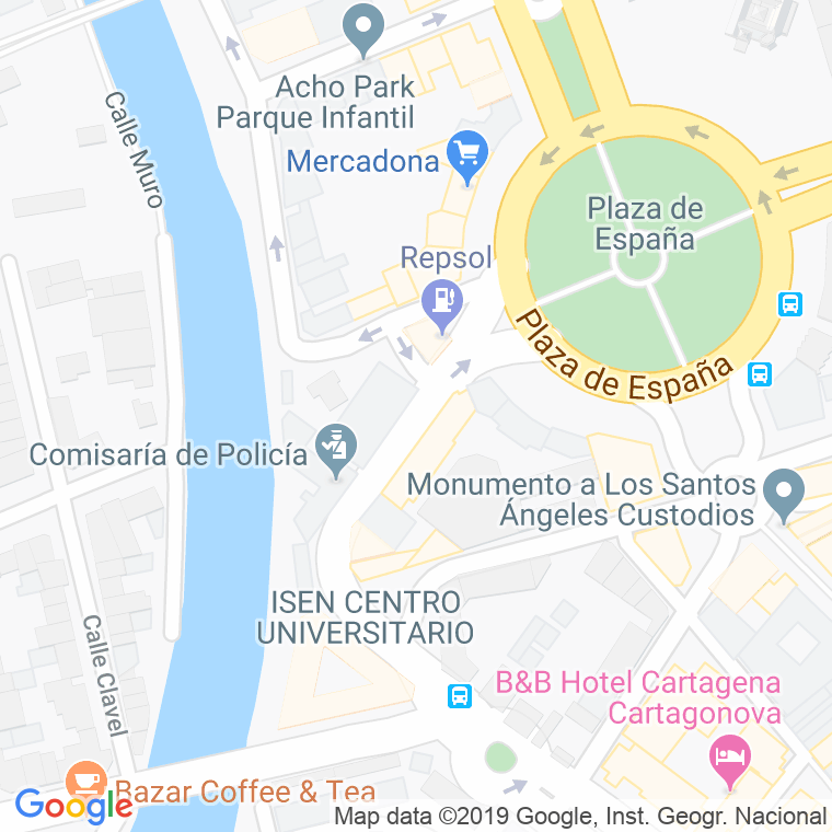 Código Postal calle Menendez Y Pelayo en Cartagena