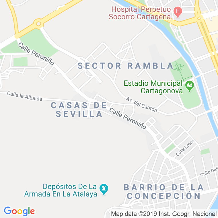 Código Postal calle Peroniño   (Pares Del 2 Al 34) en Cartagena