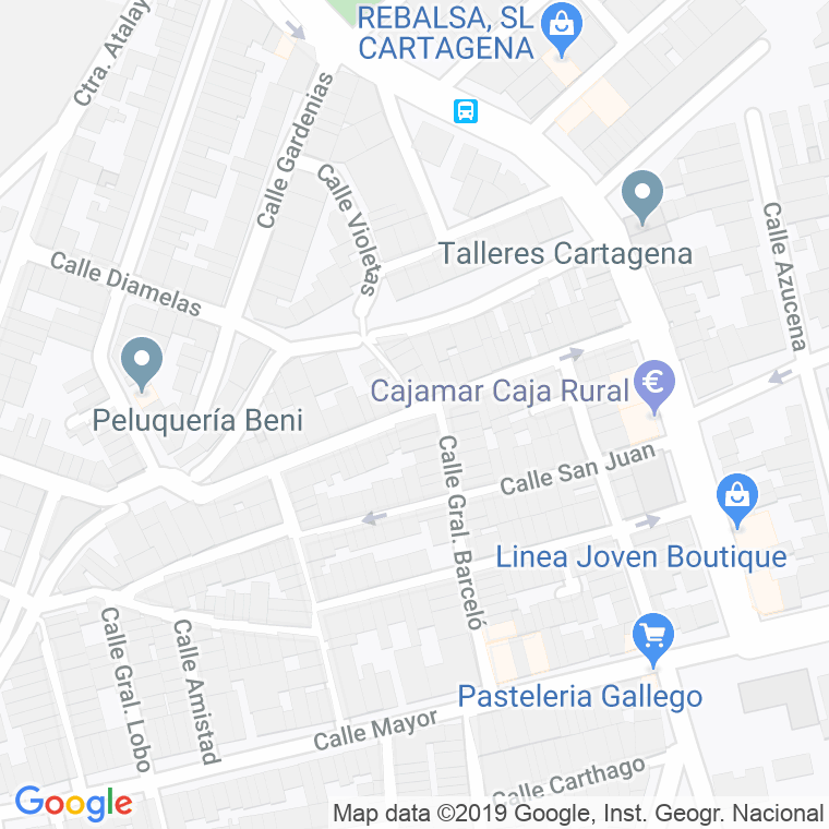 Código Postal calle Casado en Cartagena