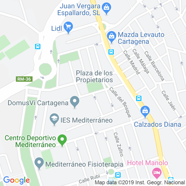 Código Postal calle Amanecer en Cartagena