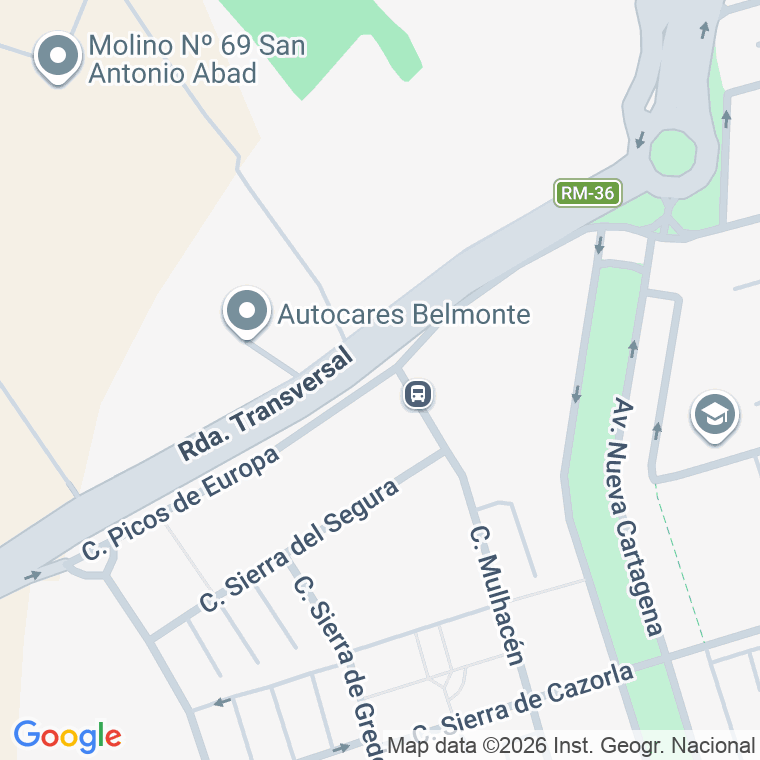 Código postal de Calle Picos de Europa en Urb Nueva Cartagena