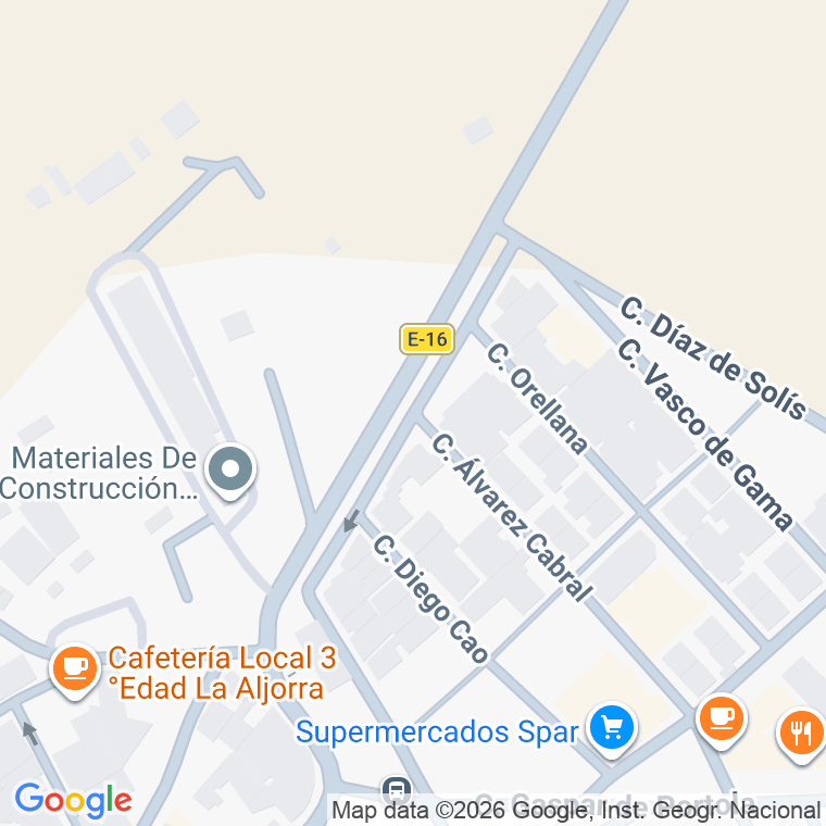 Código postal de Calle Diego de Nicuesa en Aljorra (la)